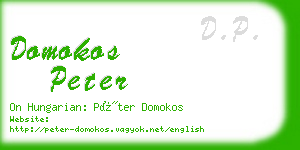 domokos peter business card